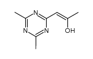 1-(4,6-dimethyl-s-triazin-2-yl)prop-1-en-2-ol Structure