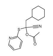 1-cyano-2-cyclohexyl-1-(pyridin-2-ylthio)ethyl acetate Structure