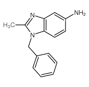 1-苄基-2-甲基-1H-1,3-苯并咪唑-5-胺结构式