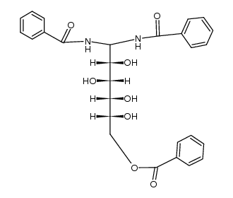1,1-bis(benzamido)-6-O-benzoyl-1-deoxy-D-glucitol结构式
