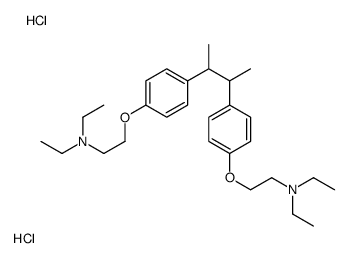 2,2'-[2,3-Butanediylbis(4,1-phenyleneoxy)]bis(N,N-diethylethanami ne) dihydrochloride Structure