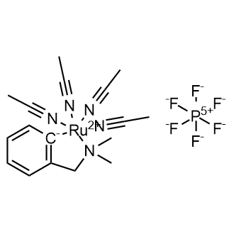 钌(1+),四(乙腈)[2-[(二甲胺基-κN)甲基]苯基-κC]-,(OC-6-32)-,六氟磷酸盐(1-) (1:1)结构式