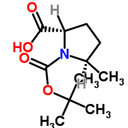 (2S,5R)-N-Boc-5-甲基吡咯烷-2-甲酸结构式