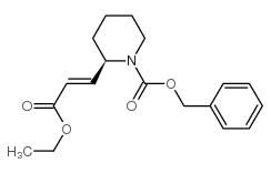 苄基(2R)-2-[(1E)-3-乙氧基-3-氧代-1-丙烯-1-基]-1-哌啶羧酸酯结构式