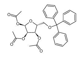 1,2,3-Tri-O-acetyl-5-O-trityl-α-D-ribofuranose Structure