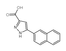 5-萘-2-基-1H-吡唑-3-羧酸结构式