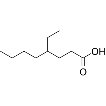 4-Ethylcaprylic acid structure