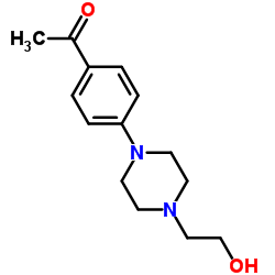4’-(4-(2-羟基乙基)哌嗪-1-基l)苯乙酮结构式
