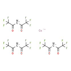 Tris-(1,1,1,5,5,5-hexafluoro-2,4-pentanedionato-O,O'')-cobalt Structure
