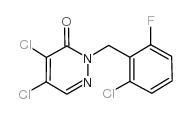 2-(2-氯-6-氟苄基)-4,5-二氯吡嗪-3-(2H-)-酮结构式