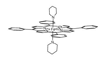 bis(piperidine)(5,10,15,20-tetraphenylporphyrinato)iron(II)结构式