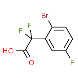2-(2-溴-5-氟苯基)-2,2-二氟乙酸结构式
