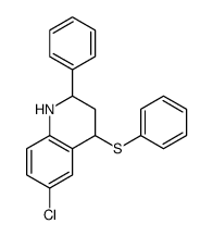 6-chloro-2-phenyl-4-phenylsulfanyl-1,2,3,4-tetrahydroquinoline结构式
