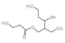 Butanoic acid,2-ethyl-3-hydroxyhexyl ester Structure