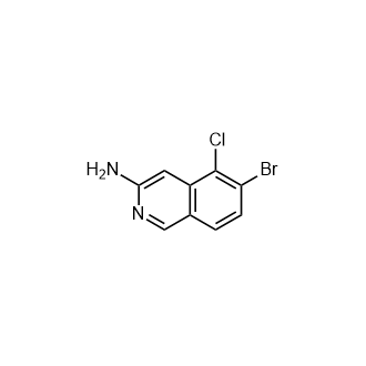 6-溴-5-氯异喹啉-3-胺结构式
