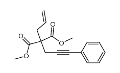 2-allyl-2-(3-phenylprop-2-ynyl)malonic acid dimethyl ester Structure
