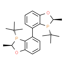 (2R,2'R,3R,3'R)-3,3'-二叔丁基-2,2'-二甲基-2,2',3,3'-四氢-4,4'-二苯并[d][1,3]氧磷杂环戊二烯结构式