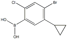 2-Chloro-4-bromo-5-cyclopropylphenylboronic acid Structure