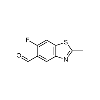 6-氟-2-甲基-1,3-苯并噻唑-5-甲醛结构式