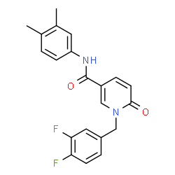 1-(3,4-Difluorobenzyl)-N-(3,4-dimethylphenyl)-6-oxo-1,6-dihydro-3-pyridinecarboxamide结构式