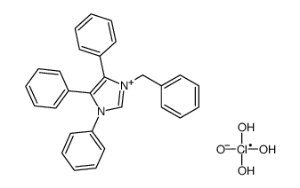 3-BENZYL-1,4,5-TRIPHENYLIMIDAZOLIUM PERCHLORATE Structure