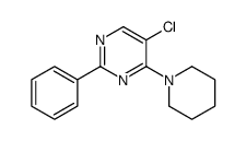 5-氯-2-苯基-4-哌啶-1-基-嘧啶结构式