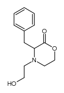 3-benzyl-4-(2-hydroxy-ethyl)-morpholin-2-one结构式
