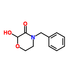 4-苄基-2-羟基-吗啉-3-酮结构式