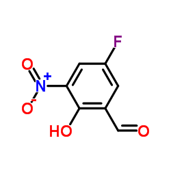 5-氟-2-羟基-3-硝基苯甲醛结构式