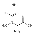 N-(二硫代羧基)肌氨酸二铵盐结构式