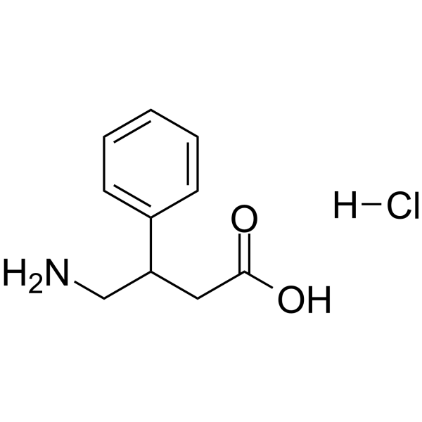 3-苯基-4-氨基丁酸盐酸盐结构式