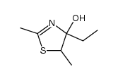 4-ethyl-2,5-dimethyl-4,5-dihydro-thiazol-4-ol结构式
