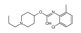 2-Chloro-6-methylcarbanilic acid 1-propyl-4-piperidinyl ester Structure