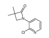 1-(2-chloro-3-pyridinyl)-3,3-dimethyl-2-azetanone Structure