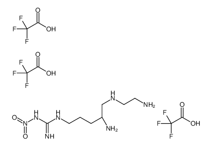 N-[(4S)-4-氨基-5-[(2-氨基乙基)氨基]戊基]-N'-硝基胍三(三氟乙酸盐)盐结构式