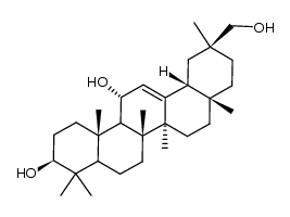 18β-olean-12-ene-3β,11α,30-triol结构式