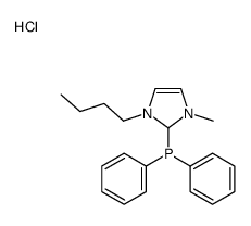 (1-butyl-3-methyl-1,2-dihydroimidazol-1-ium-2-yl)-diphenylphosphane,chloride Structure