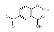 2-甲氧基-5-硝基苯甲酸结构式