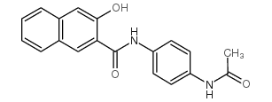N-(4-乙酰氨基苯基)-3-羟基萘-2-甲酰胺结构式