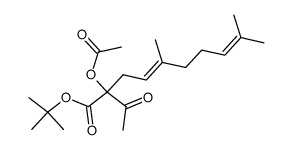 tert-butyl (E)-2-acetoxy-2-acetyl-5,9-dimethyldeca-4,8-dienoate结构式