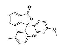 3-(2-hydroxy-5-methyl-phenyl)-3-(4-methoxy-phenyl)-3H-isobenzofuran-1-one结构式