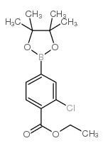 ethyl 2-chloro-4-(4,4,5,5-tetramethyl-1,3,2-dioxaborolan-2-yl)benzoate structure