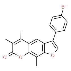 3-(4-bromophenyl)-5,6,9-trimethylfuro[3,2-g]chromen-7-one Structure