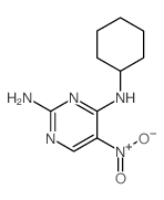 2,4-Pyrimidinediamine,N4-cyclohexyl-5-nitro- Structure