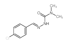 3-[(4-chlorophenyl)methylideneamino]-1,1-dimethyl-urea Structure