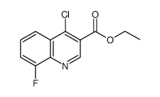 4-氯-8-氟代喹啉-3-羧酸乙酯结构式