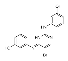 3-[[5-bromo-2-(3-hydroxyanilino)pyrimidin-4-yl]amino]phenol Structure