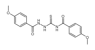 1,4-bis-(4-methoxy-benzoyl)-thiosemicarbazide结构式
