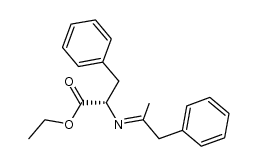 (S)-ethyl 3-phenyl-2-((1-phenylpropan-2-ylidene)amino)propanoate Structure