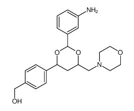 [4-[2-(3-aminophenyl)-6-(morpholin-4-ylmethyl)-1,3-dioxan-4-yl]phenyl]methanol结构式